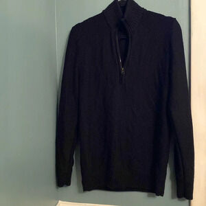 Icebreaker men’s medium black quarter zip sweater - wool - long sleeve